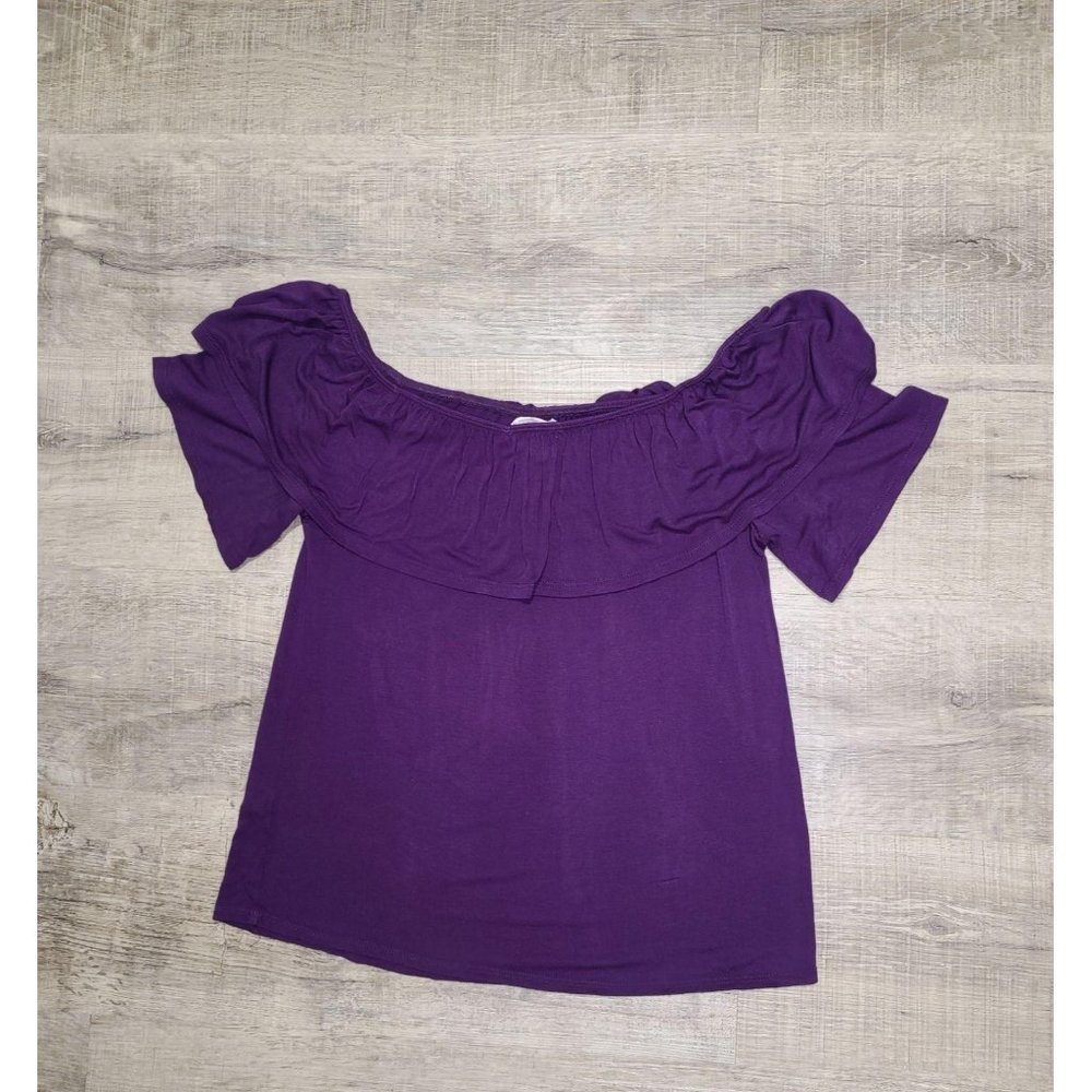 Purple Off The Shoulder Women's Top